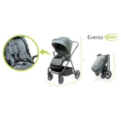 4Baby Everso Grey Wandelwagen -Winkel Voor Babyreisartikelen 4baby everso grey wandelwagen 13