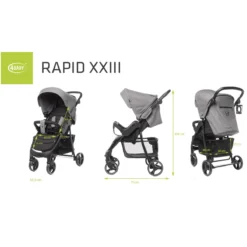 4Baby Rapid XXIII Grey Melange Wandelwagen -Winkel Voor Babyreisartikelen 4baby rapid grey melange wandelwagen 12