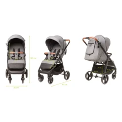 4Baby Stinger XXIII Melange Grey Wandelwagen -Winkel Voor Babyreisartikelen 4baby stinger xxiii melange grey wandelwagen 12