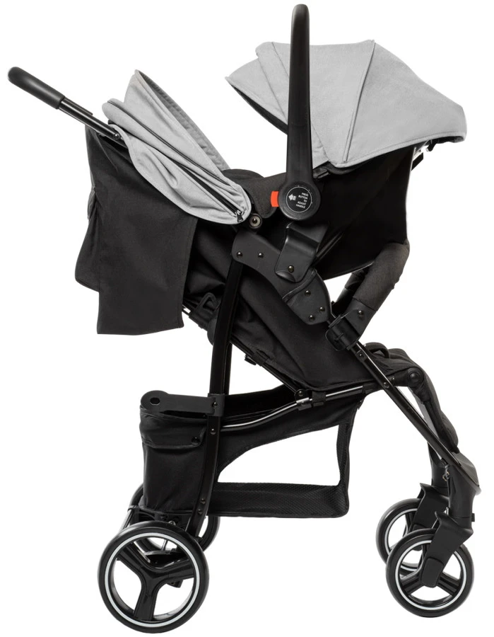 Babygo Basket Grey Melange Wandelwagen Incl. Autostoel 64012 Babygo Basket Grey Melange Wandelwagen Incl. Autostoel 64012 -Winkel Voor Babyreisartikelen Babygo Basket Grey Melange Wandelwagen Incl. Autostoel 64012 1