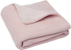 Jollein Basic Knit Pale Pink / Fleece 75 X 100 Cm Wiegdeken 517-511-65310