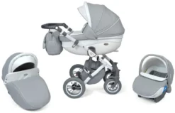 Baby Merc Faster 3 Eco Leather Grey Kinderwagen Incl. Autostoel F10