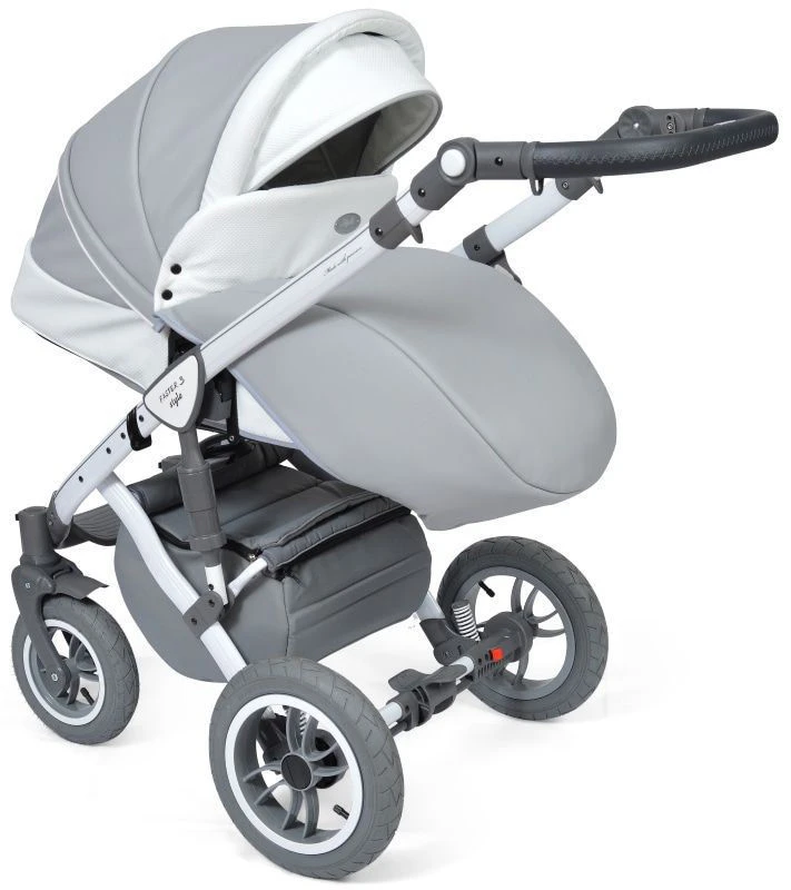 Baby Merc Faster 3 Eco Leather Grey Kinderwagen incl. Autostoel F10 Baby Merc Faster 3 Eco Leather Grey Kinderwagen Incl. Autostoel F10 -Winkel Voor Babyreisartikelen baby merc faster 3 grey kinderwagen incl. autostoel 4