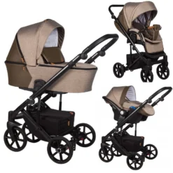 Baby Merc Mosca Beige 3-in-1 Kinderwagen Incl. Autostoel MO/MO02/B