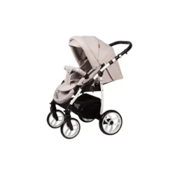 Baby Merc Q9 White/Beige Kinderwagen Incl. Autostoel Q9/197C -Winkel Voor Babyreisartikelen baby merc q9 whitebeige kinderwagen incl. autostoel q9197c3