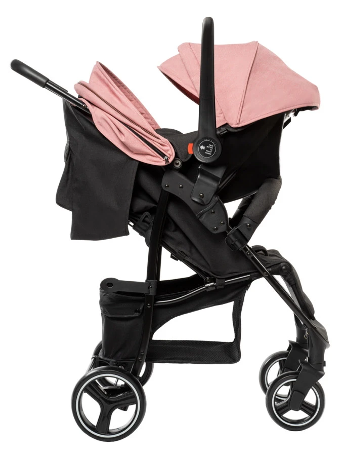 Babygo Basket Pink Melange Wandelwagen Incl. Autostoel 64013 Babygo Basket Pink Melange Wandelwagen Incl. Autostoel 64013 -Winkel Voor Babyreisartikelen babygo basket pink melange wandelwagen incl. autostoel 64013 2