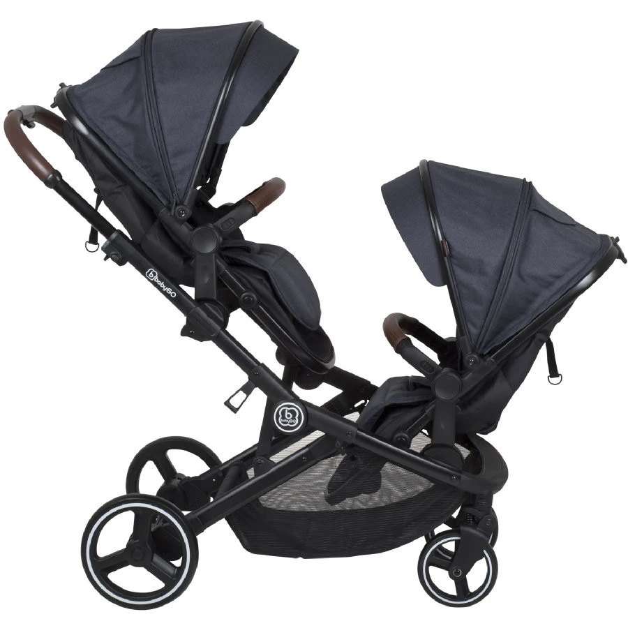 Babygo Twinner Grey Tandem Duowagen incl. 2 Autostoelen Babygo Twinner Grey Tandem Duowagen Incl. 2 Autostoelen -Winkel Voor Babyreisartikelen babygo twinner tandem duowagen 11 2 1