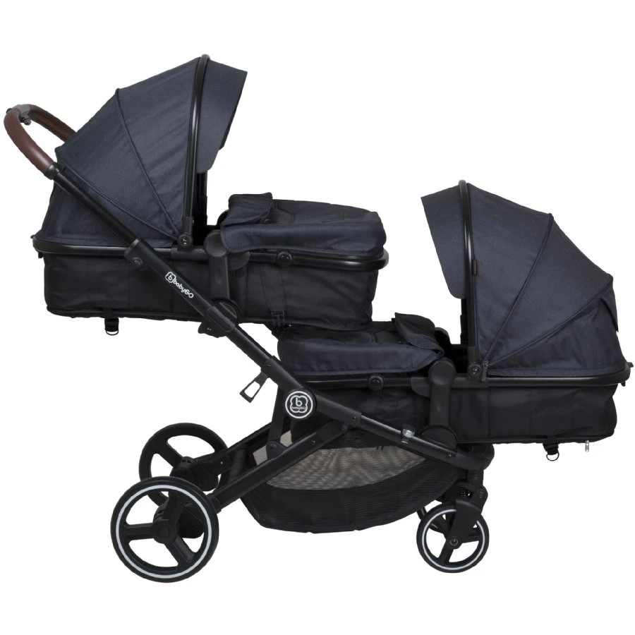 Babygo Twinner Grey Tandem Duowagen incl. 2 Autostoelen Babygo Twinner Grey Tandem Duowagen Incl. 2 Autostoelen -Winkel Voor Babyreisartikelen babygo twinner tandem duowagen 15 2 1