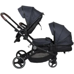 Babygo Twinner Blue Tandem Duowagen Incl. 2 Autostoelen -Winkel Voor Babyreisartikelen babygo twinner tandem duowagen 17 2