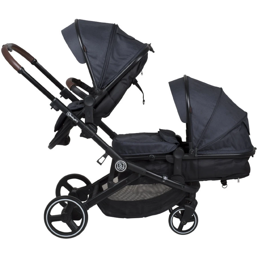Babygo Twinner Grey Tandem Duowagen incl. 2 Autostoelen Babygo Twinner Grey Tandem Duowagen Incl. 2 Autostoelen -Winkel Voor Babyreisartikelen babygo twinner tandem duowagen 17 2 1