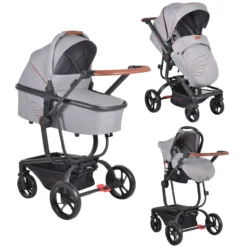 Cangaroo Ellada Grey 3-in-1 Combi Kinderwagen Incl. Autostoel