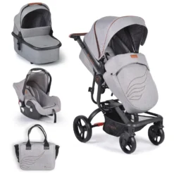 Cangaroo Ellada Grey 3-in-1 Combi Kinderwagen Incl. Autostoel -Winkel Voor Babyreisartikelen cangaroo ellada grey 3 in 1 kinderwagen incl. autostoel 16