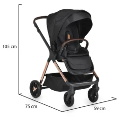 Cangaroo Empire Black 3-in-1 Kinderwagen Incl. Autostoel -Winkel Voor Babyreisartikelen cangaroo empire black 3 in 1 kinderwagen incl. autostoel 20