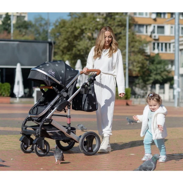 Cangaroo Gala Premium Panther 3-in-1 Combi Kinderwagen incl. Autostoel Cangaroo Gala Premium Panther 3-in-1 Combi Kinderwagen Incl. Autostoel -Winkel Voor Babyreisartikelen cangaroo gala black leather 3 in 1 combi kinderwagen incl. autostoel 7 2