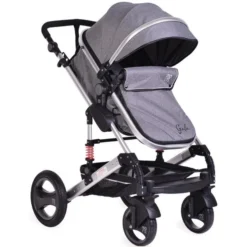 Cangaroo Gala Dark Grey/Silver 3-in-1 Combi Kinderwagen Incl. Autostoel. -Winkel Voor Babyreisartikelen cangaroo gala dark grey silver 2 in 1 combi kinderwagen incl tas 1 6 1