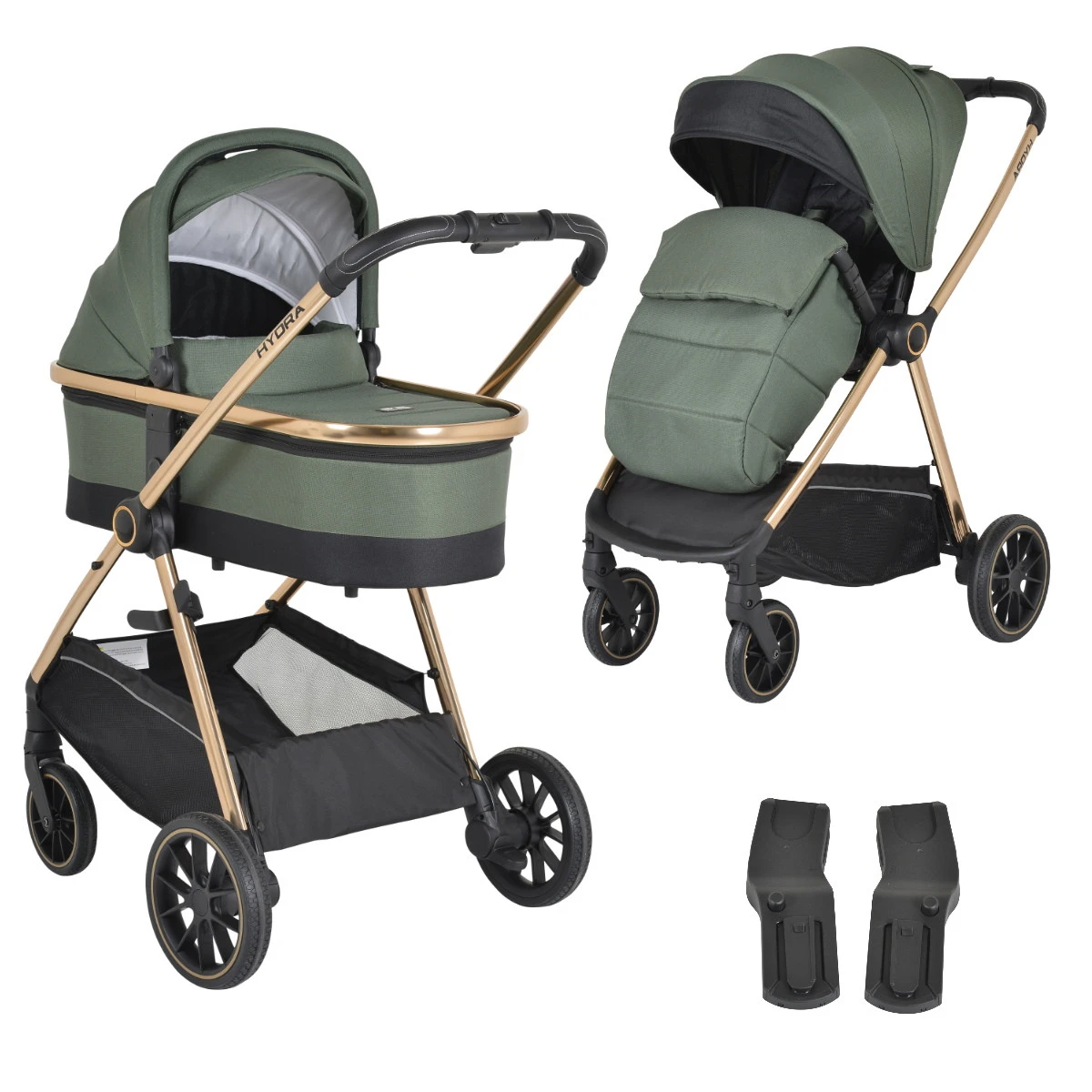 Cangaroo Hydra Green 2-in-1 Kinderwagen Incl. Adapter
