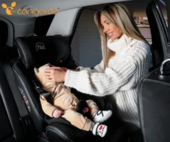 Cangaroo Pilot Black Leather SPS Isofix 360° 0-36 Kg Autostoel Met Zonnekap -Winkel Voor Babyreisartikelen cangaroo pilot isofix 360 autostoel 0 36 kg 5