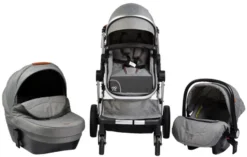 Cangaroo Polly Grey 3-in-1 Combi Kinderwagen Incl. Autostoel