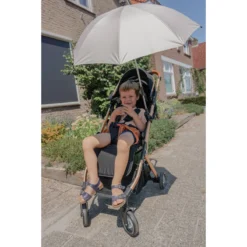 Ding Zwart UV Buggy Parasol DI-252421 -Winkel Voor Babyreisartikelen di 252426 8720663931894 baby stroller umbrella sand 02 1 1
