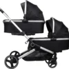 Ding Amigo Black/Silver Tweeling Kinderwagen Incl. 2 Autostoelen DI-191710