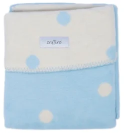 Zaffiro Ecru & Blauw Gestipt 100 X 150 Cm Ledikantdeken 15311 -Winkel Voor Babyreisartikelen ecrulichtblauwstippendeken 4