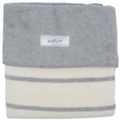 Zaffiro Grijs & Ecru Gestreept 75 X 100 Cm Wiegdeken 15083 -Winkel Voor Babyreisartikelen grijsecrustrependeken 4
