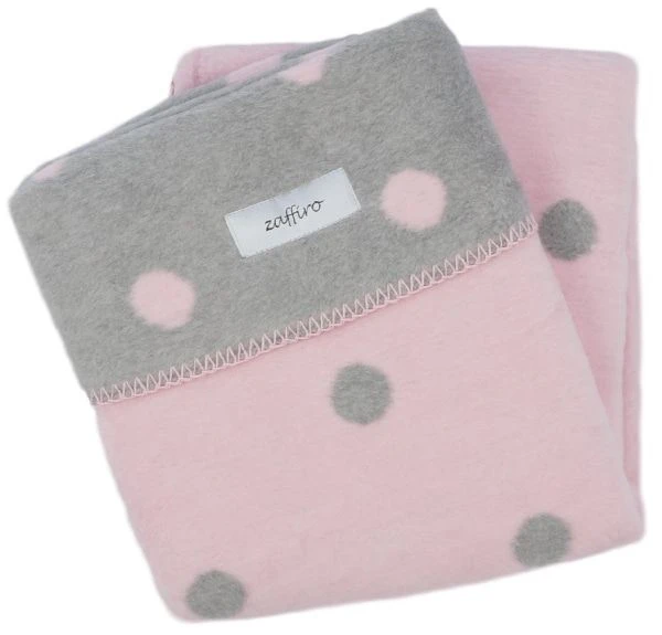 Zaffiro Grijs & Roze Gestipt 100 X 150 Cm Ledikantdeken 15342