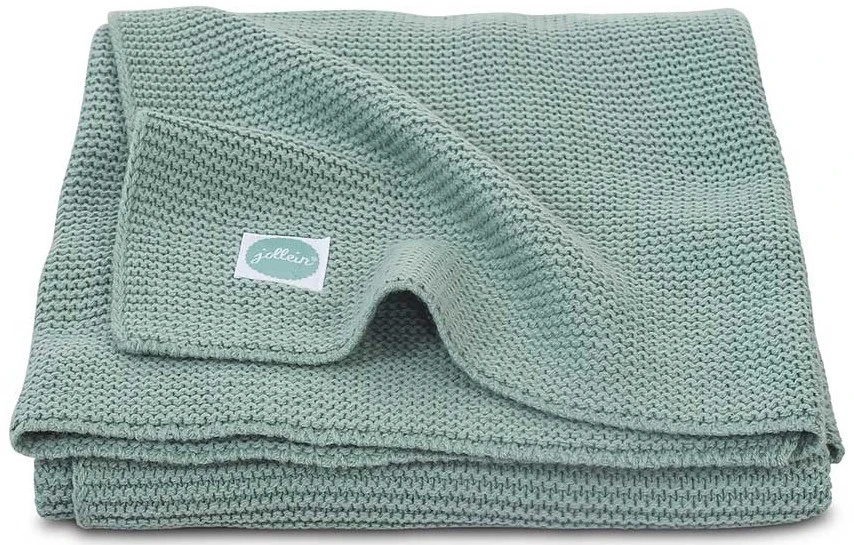 Jollein Basic Knit Forest Green 100x150 Cm Ledikantdeken 516-522-65219 -Winkel Voor Babyreisartikelen jollein basic knit forest green 75x100 cm wiegdeken 516 511 65219 1
