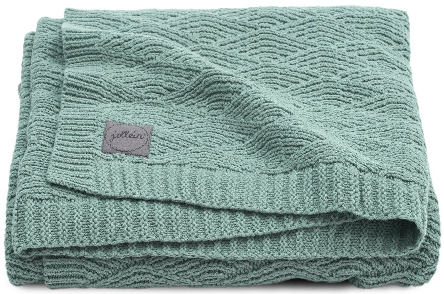 Jollein River Knit Ash Green 100x150 cm Ledikantdeken 516-522-65285 Jollein River Knit Ash Green 100x150 Cm Ledikantdeken 516-522-65285 -Winkel Voor Babyreisartikelen jollein river knit ash green 75x100 cm wiegdeken 516 511 65285 1