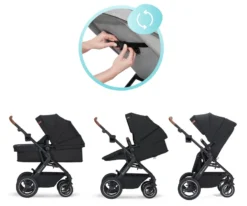 Kinderkraft B-Tour Deep Black 3-in-1 Combi Kinderwagen Incl. Autostoel KSBTOU00BLK3000 -Winkel Voor Babyreisartikelen kinderkraft b tour 3 in 1 deep black wandelwagen ksbtou00blk3000 11