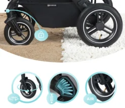 Kinderkraft B-Tour Deep Black 3-in-1 Combi Kinderwagen Incl. Autostoel KSBTOU00BLK3000 -Winkel Voor Babyreisartikelen kinderkraft b tour 3 in 1 deep black wandelwagen ksbtou00blk3000 14