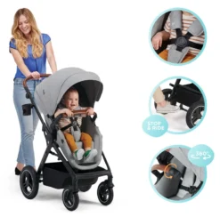 Kinderkraft B-Tour Deep Black 3-in-1 Combi Kinderwagen Incl. Autostoel KSBTOU00BLK3000 -Winkel Voor Babyreisartikelen kinderkraft b tour 3 in 1 deep black wandelwagen ksbtou00blk3000 16