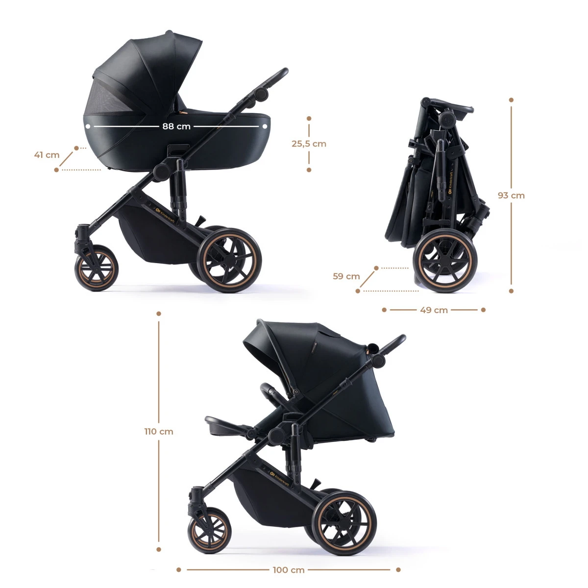Kinderkraft Prime 2 Venezian Black 3-in-1 Kinderwagen incl. Autostoel KSPRIM02BLK3000 Kinderkraft Prime 2 Venezian Black 3-in-1 Kinderwagen Incl. Autostoel KSPRIM02BLK3000 -Winkel Voor Babyreisartikelen kinderkraft prime 2 venezian black 3in1 kinderwagen ksprim02blk3000 2