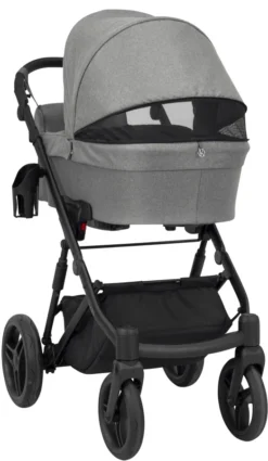 Kunert Lazzio Black Eco-Leather 2-in-1 Kinderwagen LAZ-11-BLACK -Winkel Voor Babyreisartikelen kunert lazzio 2 in 1 kinderwagen laz 11