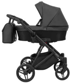 Kunert Lazzio Black Eco-Leather 2-in-1 Kinderwagen LAZ-11-BLACK -Winkel Voor Babyreisartikelen kunert lazzio black eco leather 2 in 1 kinderwagen laz 11 black
