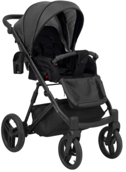 Kunert Lazzio Black Eco-Leather 2-in-1 Kinderwagen LAZ-11-BLACK -Winkel Voor Babyreisartikelen kunert lazzio black eco leather 2 in 1 kinderwagen laz 11 black 4