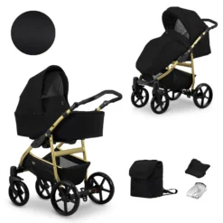 Kunert Mata Gold Black 2-in-1 Combi Kinderwagen MATA-10-GOLD -Winkel Voor Babyreisartikelen kunert mata gold black 2 in 1 combi kinderwagen mata 10 gold 0