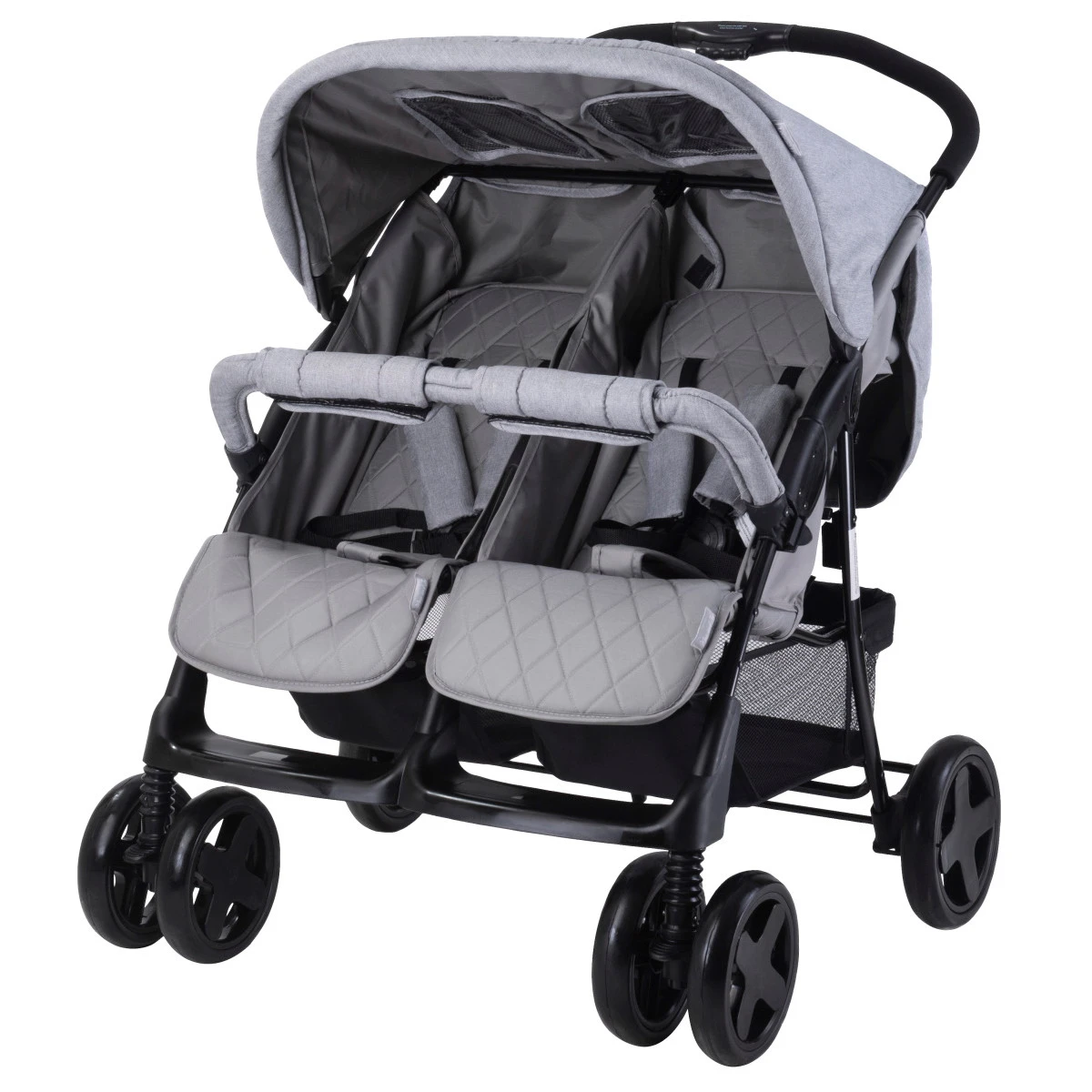 Lorelli Twin Cool Grey Duowagen incl. Luiertas 1002007-2386 Lorelli Twin Cool Grey Duowagen Incl. Luiertas 1002007-2386 -Winkel Voor Babyreisartikelen lorelli twin cool grey duowagen incl. luiertas 1002007 2386