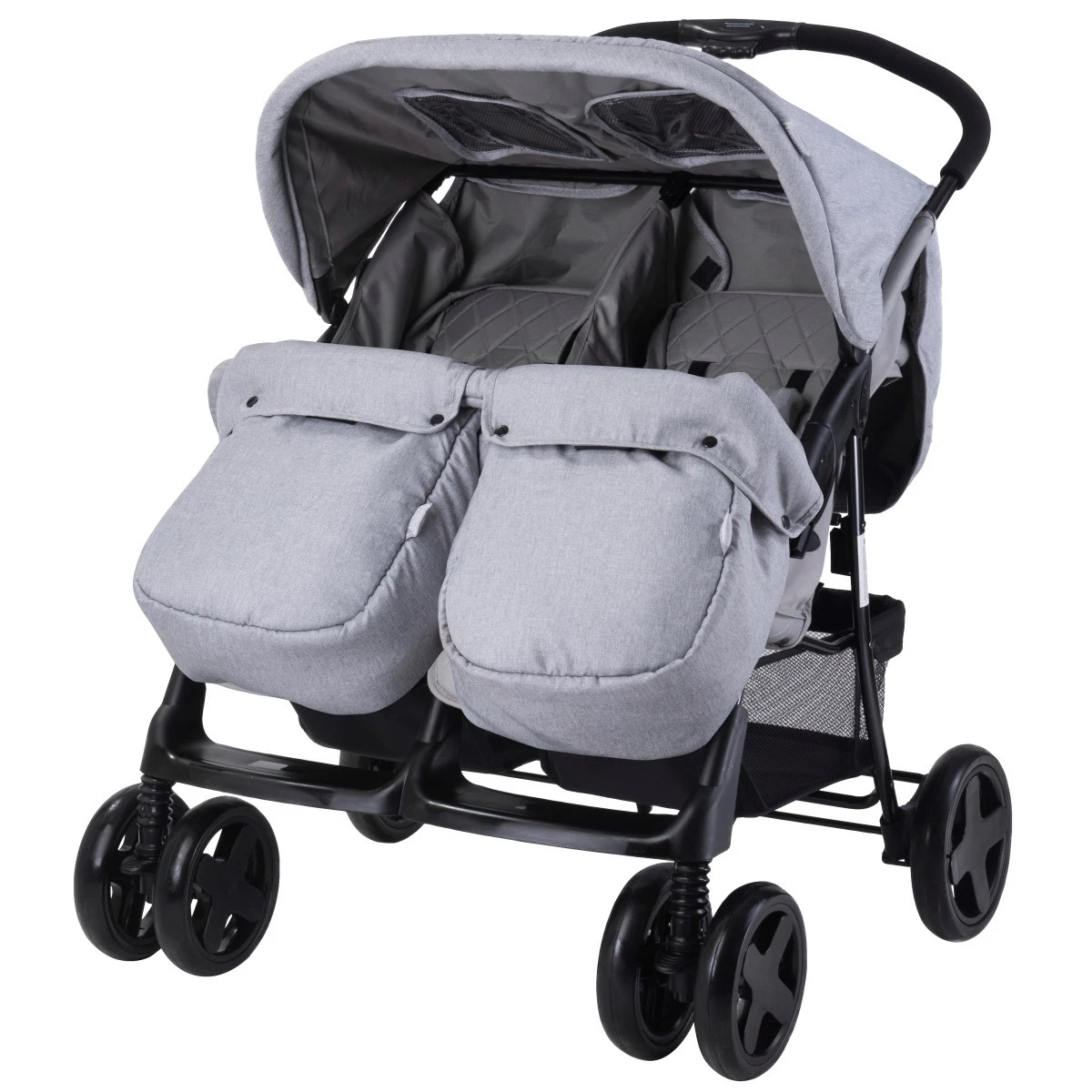 Lorelli Twin Cool Grey Duowagen incl. Luiertas 1002007-2386 Lorelli Twin Cool Grey Duowagen Incl. Luiertas 1002007-2386 -Winkel Voor Babyreisartikelen lorelli twin cool grey duowagen incl. luiertas 1002007 2386 1