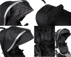 Ding Amigo Black/Silver Tandem Duowagen DI-191704 8 Ding Amigo Black/Silver Tandem Duowagen DI-191704 -Winkel Voor Babyreisartikelen mamaloes ding amigo black sliver combinaties details