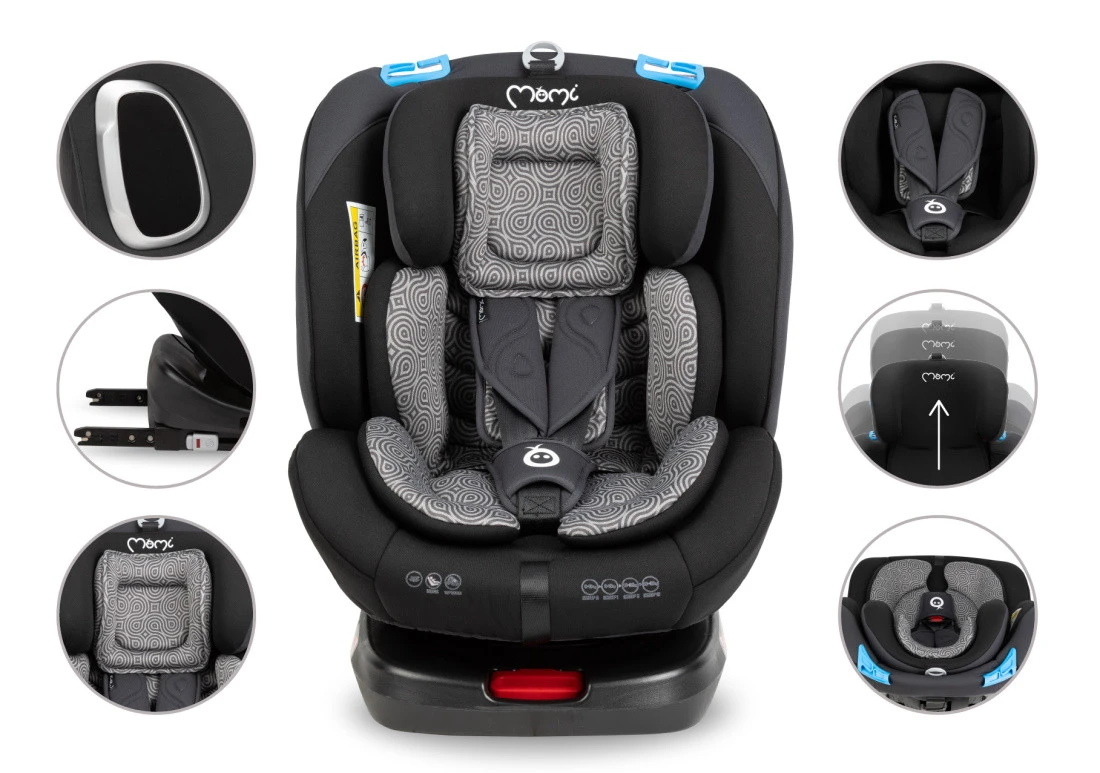 Momi Tordi Zwart Isofix 360° 0-36 Kg Autostoel FOSA00016 -Winkel Voor Babyreisartikelen momi tordi zwart isofix 360 0 36 kg autostoel fosa00016 12