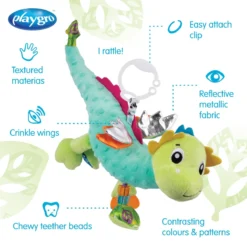 Playgro Sensory Friends Dusty Dragon Buggyspeeltje P0188473 9 Playgro Sensory Friends Dusty Dragon Buggyspeeltje P0188473 -Winkel Voor Babyreisartikelen playgro sensory friends dusty dragon buggyspeeltje p0188473 .10