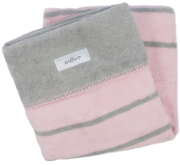 Zaffiro Grijs & Lichtroze Gestreept 75 x 100 cm Wiegdeken 15120 Zaffiro Grijs & Lichtroze Gestreept 75 X 100 Cm Wiegdeken 15120 -Winkel Voor Babyreisartikelen rozegrijzestrepen 4