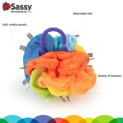 Sassy Crinkle Ball Texturen Speelbal S80370 -Winkel Voor Babyreisartikelen sassy crinkle ball texturen speelbal 1