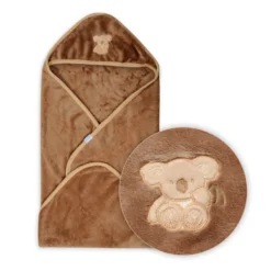 Babymatex Koala Bruin 95x95 Cm Microvezel Wikkeldeken Voor Autostoel TB0149_17