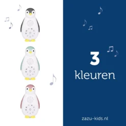 Zazu Zoe De Pinguin Grijs 3 In 1 Muziekdoosje ZA-ZOE-01 -Winkel Voor Babyreisartikelen zoe nl all 2 colours lr 1